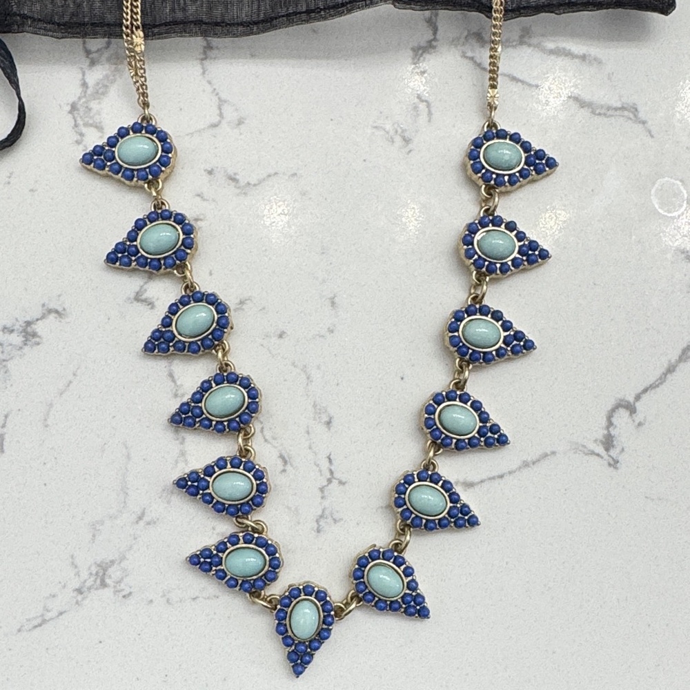 Royal Blue and light blue necklace